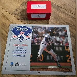 Vintage 1983-84 LA Dodgers Team Issued Player Schedule MLB Calendar Fernando